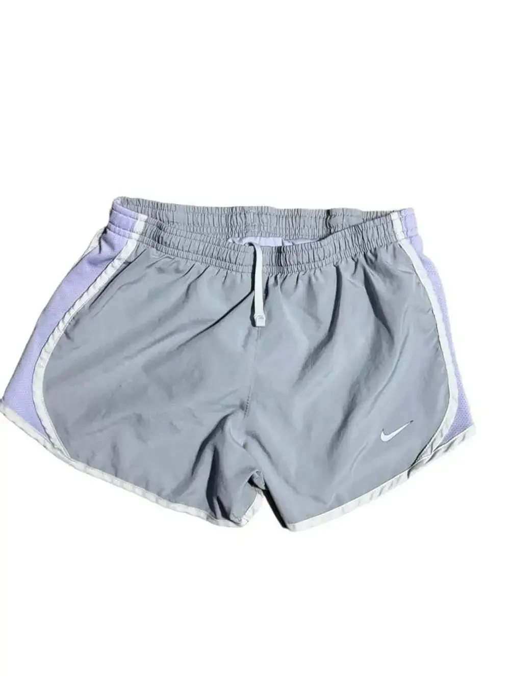 Nike Women's Medium Dri-Fit Tempo Running Shorts Grey and Lavender